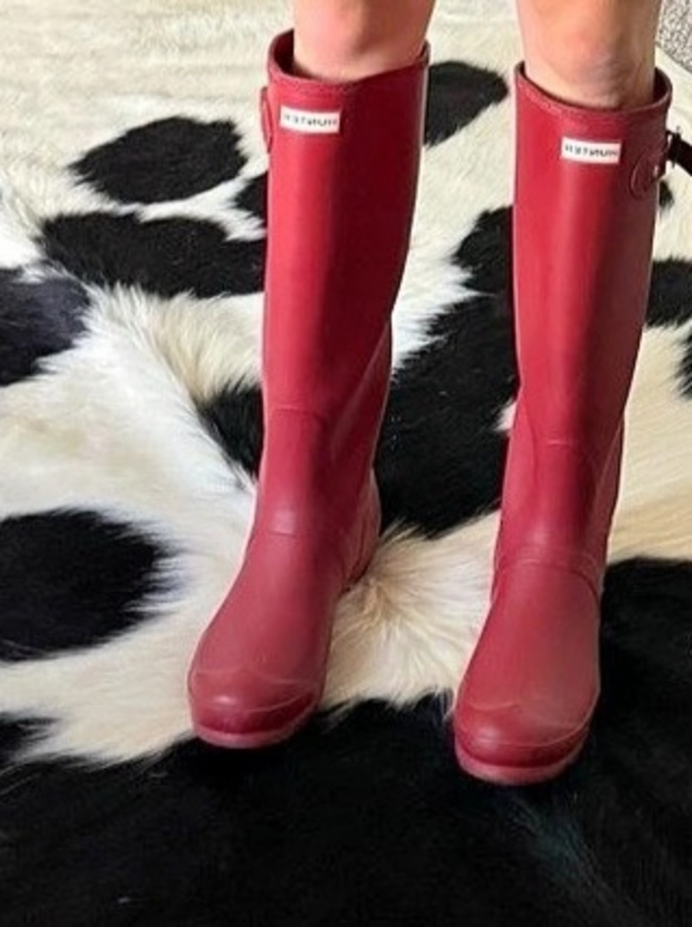 Hunter Original Tall Rain Boots Red